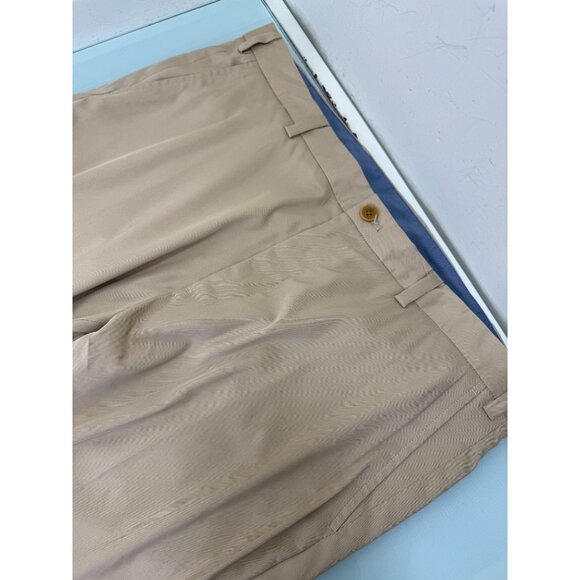 Brooks Brothers Performance Chino Golf Pants Men 40X30 Beige Lightweight Stretch - Picture 3 of 11